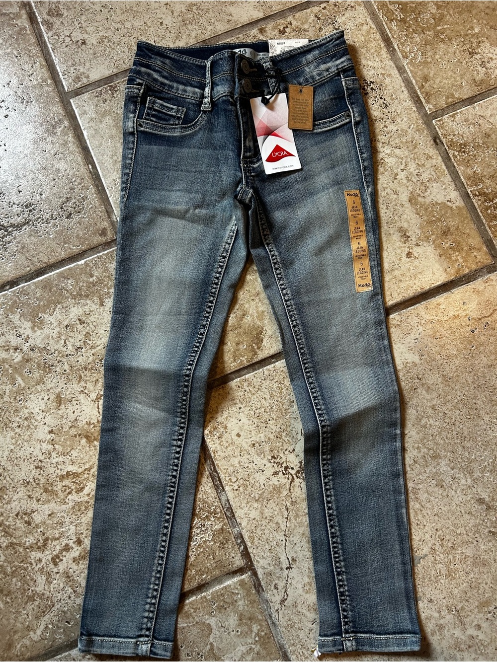 Mudd Girls Mid Rise Jean Jegging Adjustable Waist Size 6
